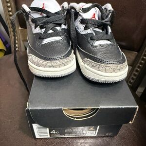 Jordan Kids Black and White Sneakers